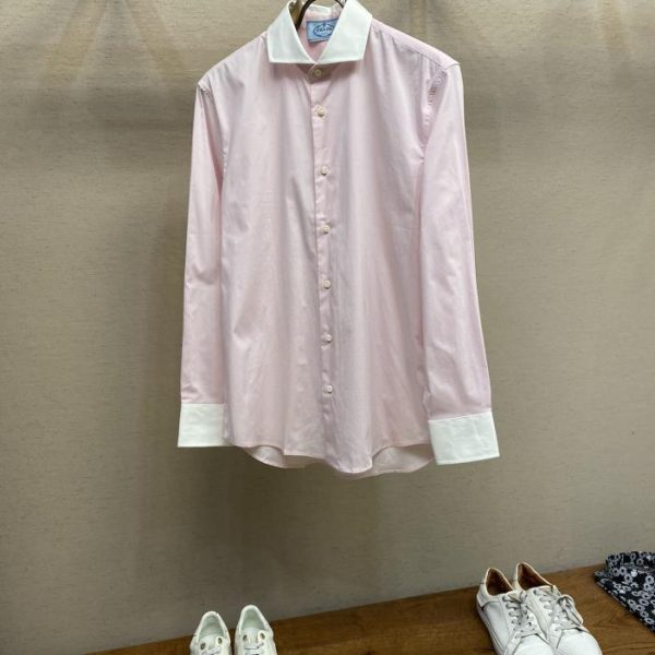 designer,replica,clothing,fake,1:1,lv,luxury,high quality Prada fashionable simple long-sleeved shirt