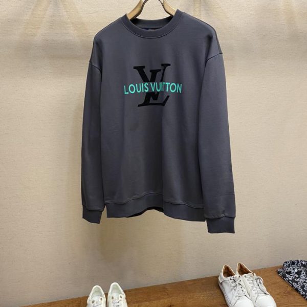 designer,replica,clothing,fake,1:1,lv,luxury,high quality LV couple style round neck terry cotton sweatshirt