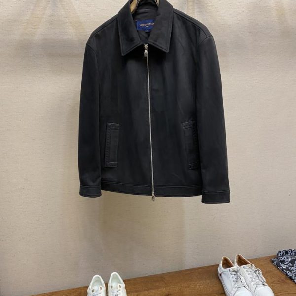 designer,replica,clothing,fake,1:1,lv,luxury,high quality LV men’s genuine leather jacket