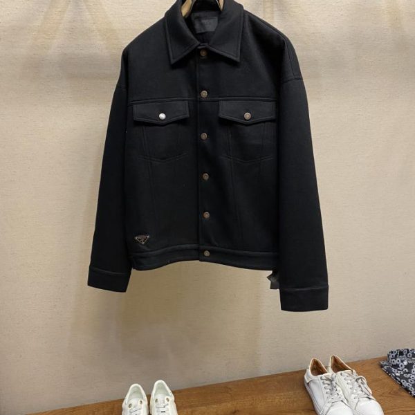 designer,replica,clothing,fake,1:1,lv,luxury,high quality Prada wool woolen loose coat