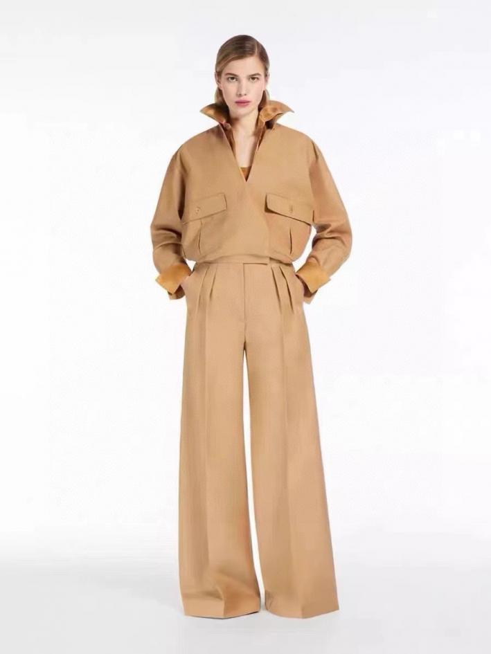 designer,replica,clothing,fake,1:1,lv,luxury,high quality Max 24SS shirt with wide-leg straight pants suit designer,replica,clothing,fake,1:1,lv,luxury,high quality Max 24SS shirt with wide-leg straight pants suit