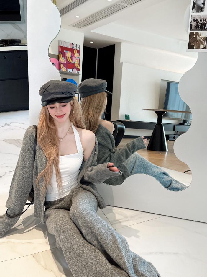 designer,replica,clothing,fake,1:1,lv,luxury,high quality LP new luxury wool suit knitted cardigan straight pants designer,replica,clothing,fake,1:1,lv,luxury,high quality LP new luxury wool suit knitted cardigan straight pants