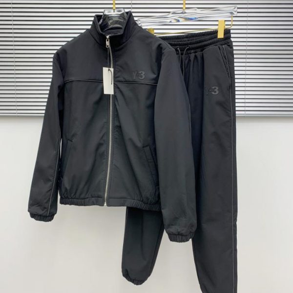 designer,replica,clothing,fake,1:1,lv,luxury,high quality Y3’s latest and most top-notch black stitching hot stamped letter casual suit