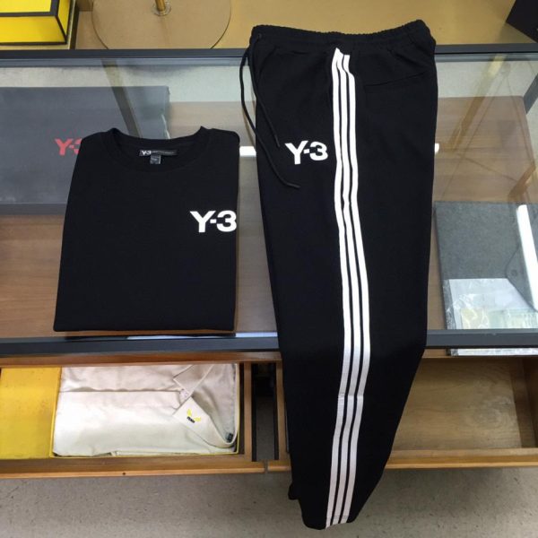 designer,replica,clothing,fake,1:1,lv,luxury,high quality Y-3 new three stripes LOGO logo sweatshirt suit