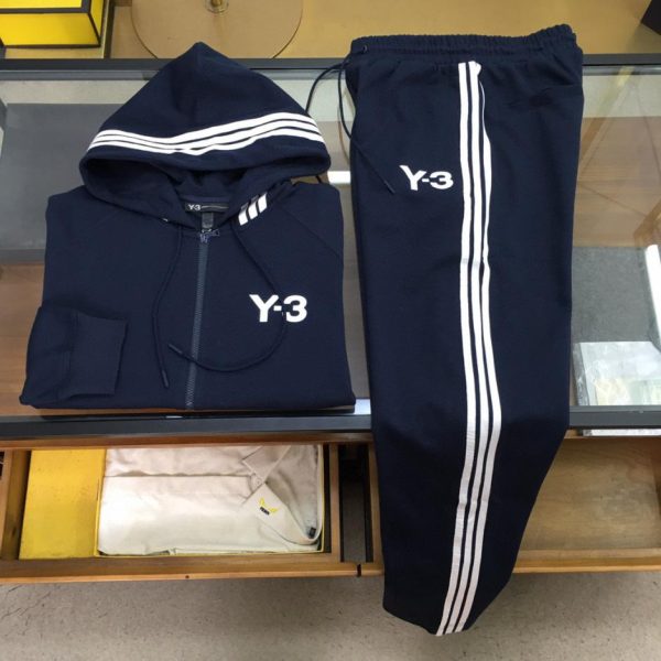 designer,replica,clothing,fake,1:1,lv,luxury,high quality Y-3 new three stripes LOGO logo sweatshirt suit