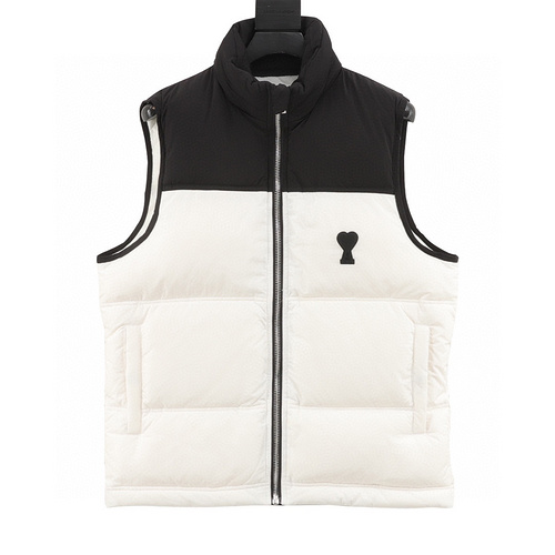 designer,replica,clothing,fake,1:1,lv,luxury,high quality AMI color block down vest (3E4E)