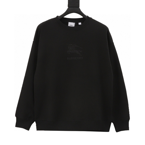 designer,replica,clothing,fake,1:1,lv,luxury,high quality Burberry embroidered war horse round neck sweatshirt (8F1A)