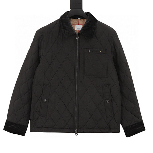 designer,replica,clothing,fake,1:1,lv,luxury,high quality Burberry corduroy collar thin cotton lapel jacket (8C0C)