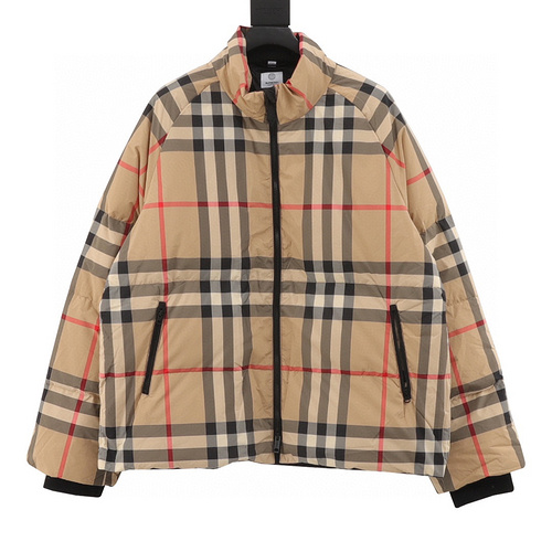 designer,replica,clothing,fake,1:1,lv,luxury,high quality Burberry classic plaid striped down jacket (9782)