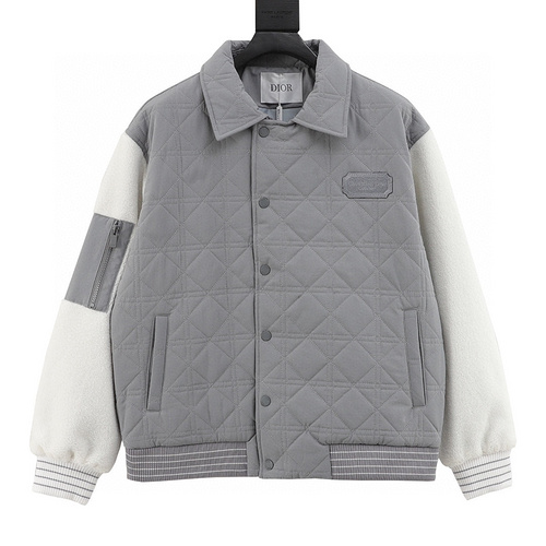 designer,replica,clothing,fake,1:1,lv,luxury,high quality Dior small wool patchwork baseball jacket (279D)