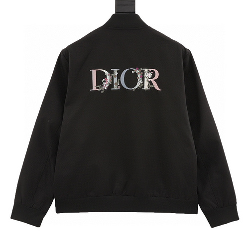 designer,replica,clothing,fake,1:1,lv,luxury,high quality Dior floral embroidered logo baseball jacket (1948)