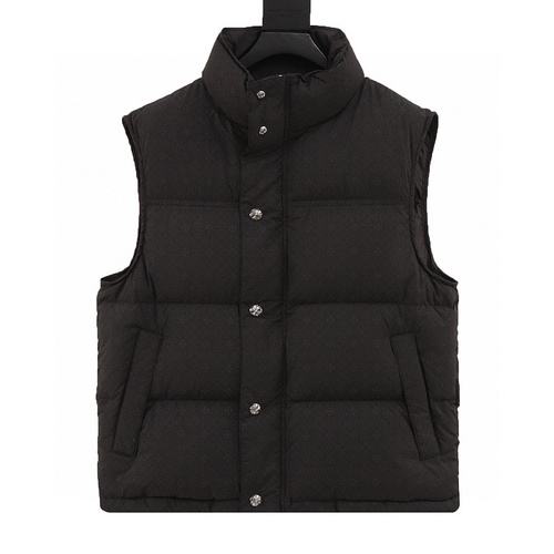 designer,replica,clothing,fake,1:1,lv,luxury,high quality Chrome Hearts silver buckle down vest (EEA2)