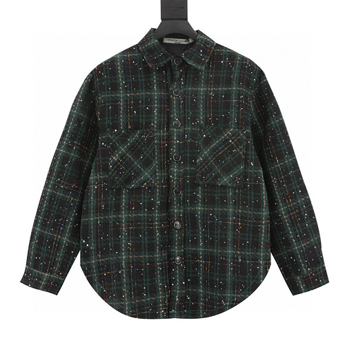 designer,replica,clothing,fake,1:1,lv,luxury,high quality Charlie Luciano silver woven plaid shirt jacket (2635)