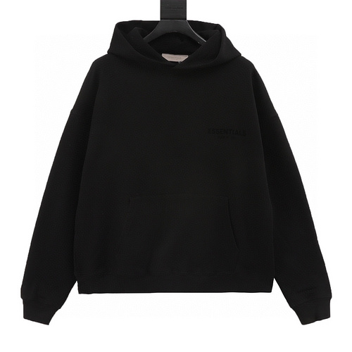 designer,replica,clothing,fake,1:1,lv,luxury,high quality FOG FEAR OF GOD flocked letters and velvet hooded sweatshirt (0F44)