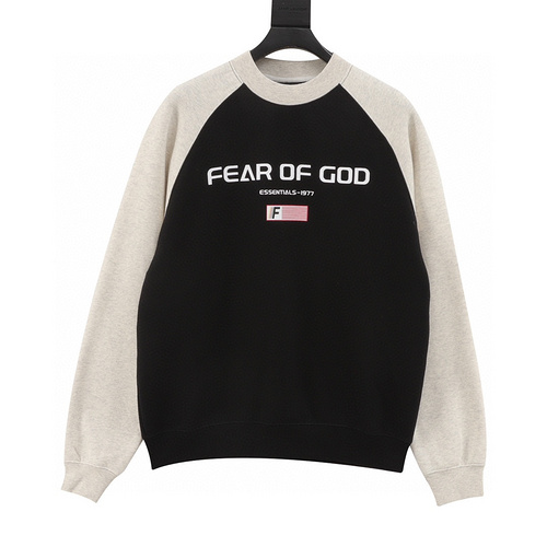 designer,replica,clothing,fake,1:1,lv,luxury,high quality Fear of God FOG patchwork flag crew neck sweatshirt (0F8A)