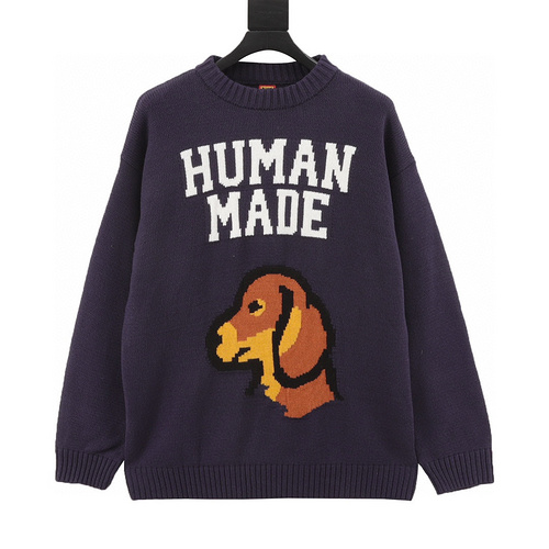 designer,replica,clothing,fake,1:1,lv,luxury,high quality HUMAN MADE new autumn and winter puppy sweater (091B)