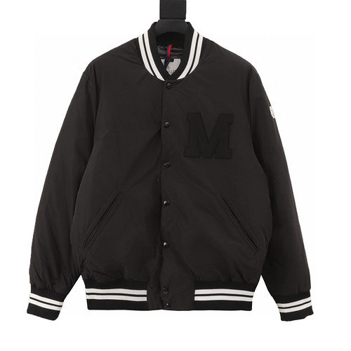 designer,replica,clothing,fake,1:1,lv,luxury,high quality Moncler MC Lateltin M logo college style down jacket (2F4F)
