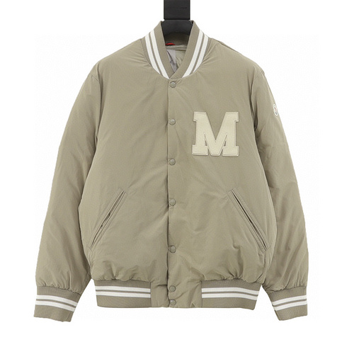 designer,replica,clothing,fake,1:1,lv,luxury,high quality Moncler MC Lateltin M logo college style down jacket (CB9E)