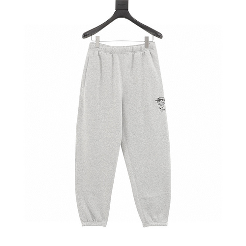 designer,replica,clothing,fake,1:1,lv,luxury,high quality Nike x Stussy joint fleece sweatpants set (83E5)