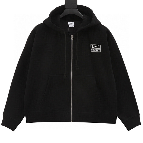 designer,replica,clothing,fake,1:1,lv,luxury,high quality Nike x Stussy joint zipper drawstring hooded sweatshirt jacket (9C17)
