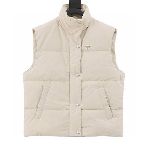 designer,replica,clothing,fake,1:1,lv,luxury,high quality Prada classic triangle down vest (7940)