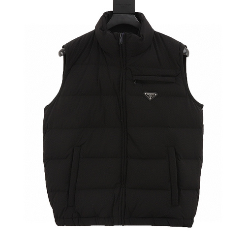 designer,replica,clothing,fake,1:1,lv,luxury,high quality Prada new triangle logo casual down vest (5091)