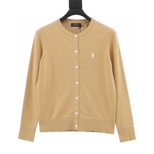 designer,replica,clothing,fake,1:1,lv,luxury,high quality Ralph Lauren classic logo embroidered knitted crew neck cardigan (5440)