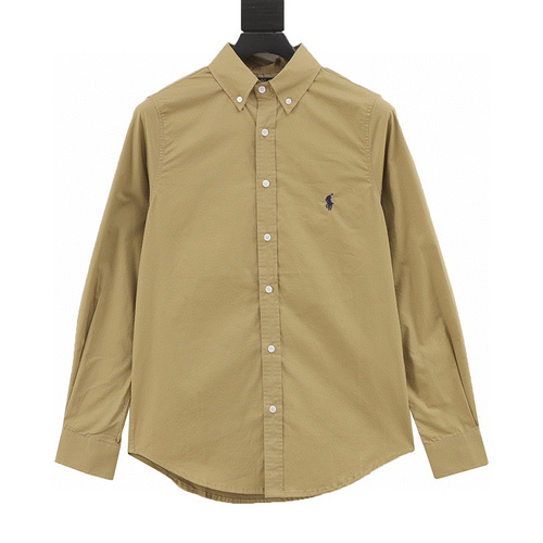 designer,replica,clothing,fake,1:1,lv,luxury,high quality Ralph Lauren classic solid color small label war horse embroidered shirt (98CA)