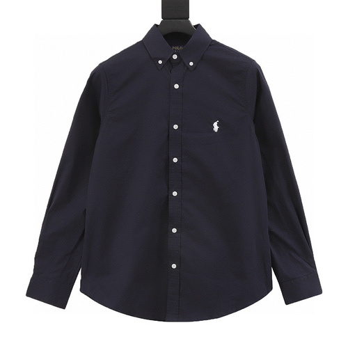 designer,replica,clothing,fake,1:1,lv,luxury,high quality Ralph Lauren classic solid color small label war horse embroidered shirt (C605)