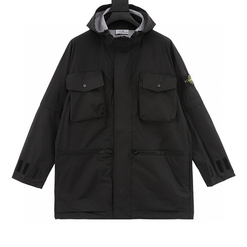 designer,replica,clothing,fake,1:1,lv,luxury,high quality Stone Island long zipper jacket (37E1)