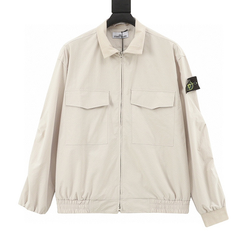 designer,replica,clothing,fake,1:1,lv,luxury,high quality Stone Island stand collar zipper jacket (FCC4)