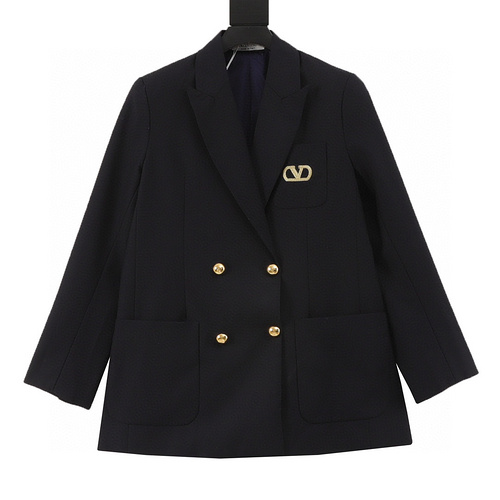 designer,replica,clothing,fake,1:1,lv,luxury,high quality Valentino wool long-sleeved blazer (65E9)