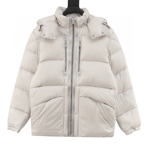 designer,replica,clothing,fake,1:1,lv,luxury,high quality Moncler x 1017ALYX9SM joint series double zipper white goose down hooded down jacket (01FA)