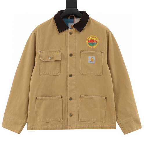 designer,replica,clothing,fake,1:1,lv,luxury,high quality CARHART x STUSSY divine joint work jacket (02C8)