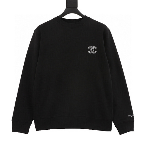 designer,replica,clothing,fake,1:1,lv,luxury,high quality Chanel pantin 10th anniversary limited double C woven embroidered sweatshirt (DBE3)