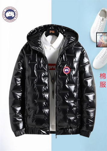 designer,replica,clothing,fake,1:1,lv,luxury,high quality Canada Goose Glossy Down Jacket with Hat (75DC)