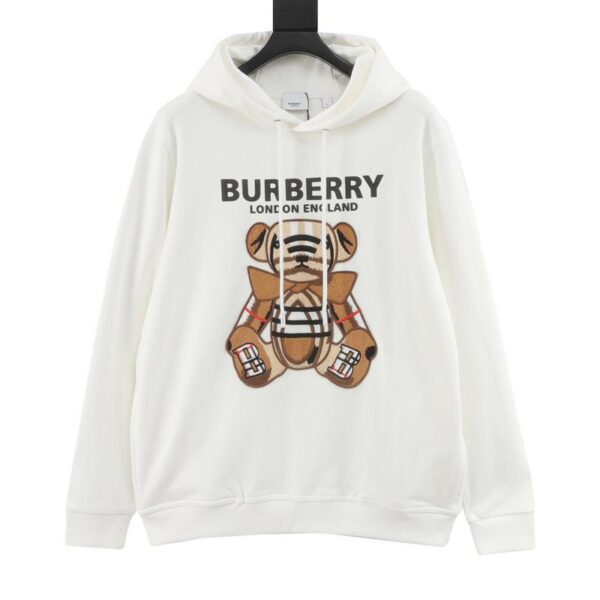 designer,replica,clothing,fake,1:1,lv,luxury,high quality Burberry embroidered Teddy bear hooded sweatshirt (56F1)