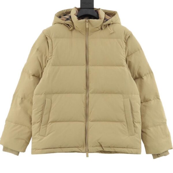designer,replica,clothing,fake,1:1,lv,luxury,high quality Burberry embroidered armband detachable sleeve hooded down jacket (272B)