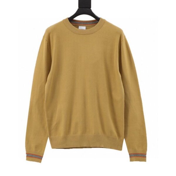 designer,replica,clothing,fake,1:1,lv,luxury,high quality Burberry arm patch plaid crew neck sweater (BDior 0)