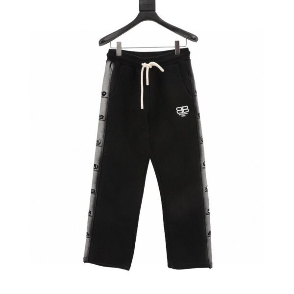 designer,replica,clothing,fake,1:1,lv,luxury,high quality Balenciaga washed lock button embroidered trousers (AF71)