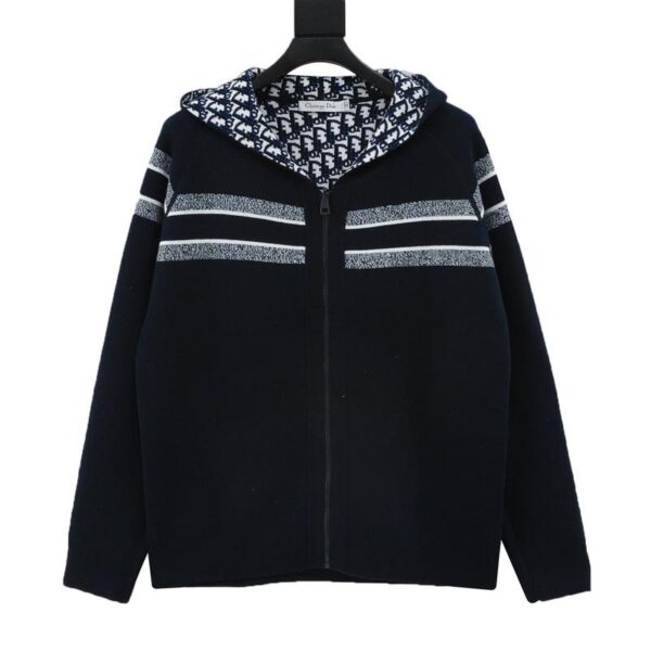 designer,replica,clothing,fake,1:1,lv,luxury,high quality Dior Oblique jacquard knitted cashmere reversible jacket (65Dior)