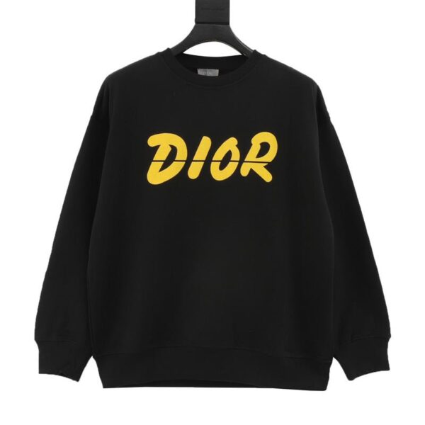designer,replica,clothing,fake,1:1,lv,luxury,high quality Dior letter logo foam printed crew neck sweatshirt (D8CC)