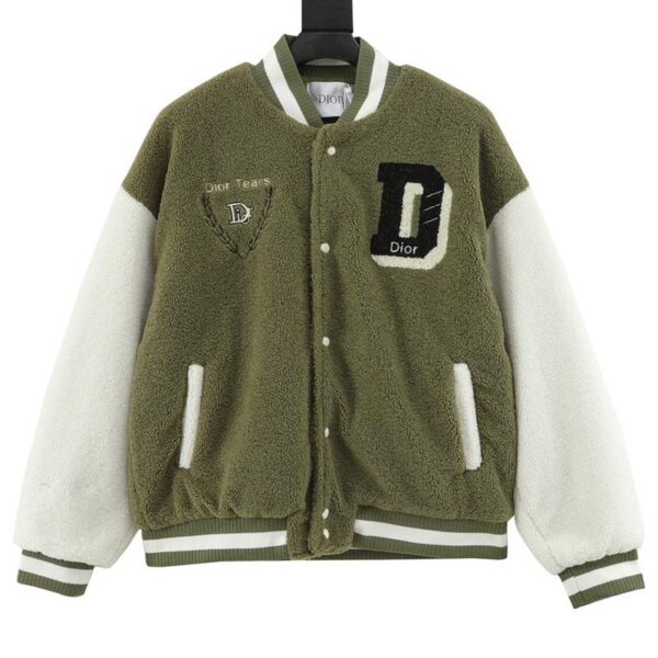 designer,replica,clothing,fake,1:1,lv,luxury,high quality Dior floral embroidered letter lamb wool jacket (3709)