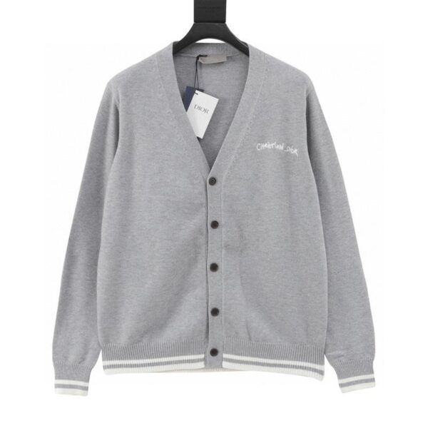 designer,replica,clothing,fake,1:1,lv,luxury,high quality Dior letter embroidered cardigan sweater(7127)