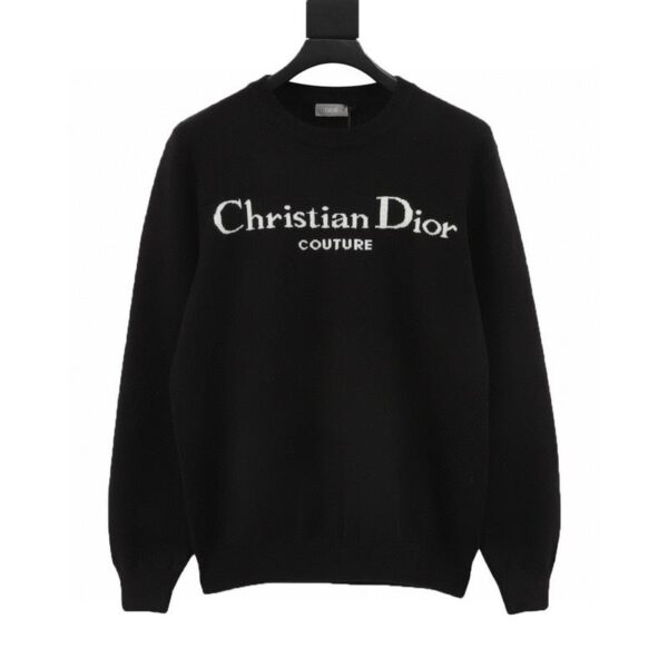 designer,replica,clothing,fake,1:1,lv,luxury,high quality Dior jacquard letter crew neck sweater (98EF)