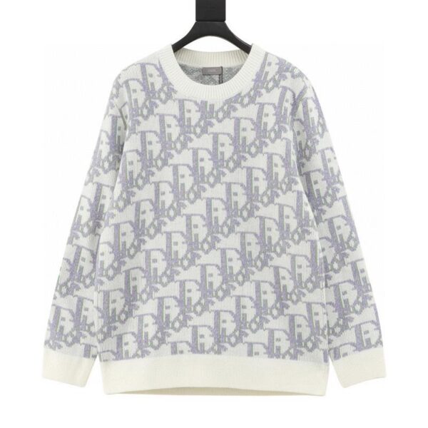 designer,replica,clothing,fake,1:1,lv,luxury,high quality Dior all-over jacquard crew neck sweater (6560)