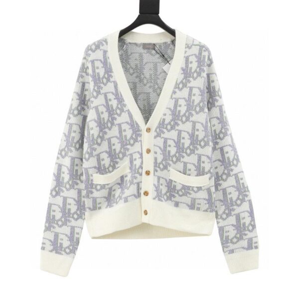designer,replica,clothing,fake,1:1,lv,luxury,high quality Dior all-over jacquard knitted cardigan sweater (9C88)