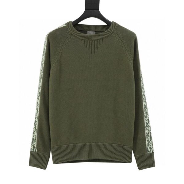 designer,replica,clothing,fake,1:1,lv,luxury,high quality Dior classic jacquard webbing crew neck sweater (7839)