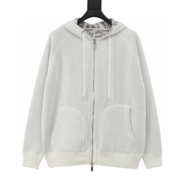 designer,replica,clothing,fake,1:1,lv,luxury,high quality Dior presbyopia jacquard reversible cashmere zipper jacket (21B9)