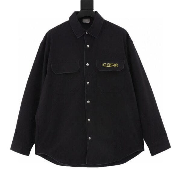 designer,replica,clothing,fake,1:1,lv,luxury,high quality Dior capsule collection embroidered velvet denim shirt jacket (9397)
